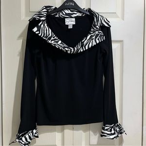 Joseph Ribkoff Black/White Long sleeves Top in Size 12